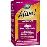 Nature's Way Alive! Women's Daily Ultra Multivitamin, High Potency Formula, Promotes Energy Metabolism and Muscle Function*, with Methylated B12, 60 Tablets (Packaging May Vary)