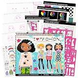 Fashion Angels I Love Fashion Sketch Portfolio, Includes Sketch Pad with Stencils & Stickers, Fashion Design Sketch Book for Girls, Ideal Drawing Kit for Kids