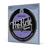D'Addario Guitar Strings - Pro-Arte Classical Guitar Strings - EJ44TT Dynacore - Silver Plated Wrap, Composite Dynacore, Titanium Nylon Trebles - Extra Hard Tension, 1-Pack