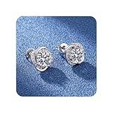 Todays Daily Deals Big Spring Deal Valentines Day Gifts 925 Sterling Silver Diamond Stud Earrings for Women Lightning+Deals of Today Prime Clearance Wedding Gifts for Birthday Anniversary for Her