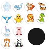 Geyee 24 Pcs Potty Training Stickers Potty You Pee on Toilet Reveal Stickers Chart Reusable Pee Decals Color Changing Seat Toilet Targets for Boys Girls Kids Training Use(Animal)