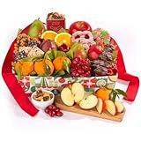 Holiday Chocolate, Nuts & Fresh Fruit Gift Basket