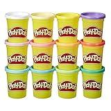 Play-Doh Pastel Colors Bulk 12-Pack of 4-Ounce Cans, Party Favors, Christmas Stocking Stuffers for Girls & Boys, Kids Arts & Crafts, Preschool Toys, Ages 2+