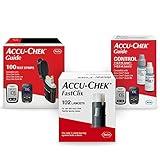Accu-Chek FastClix Diabetes Blood Sugar Test Kit for Diabetic Glucose Monitoring: 102 FastClix Lancets, 100 Guide Test Strips, and Control Solution (Packaging May Vary)