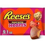 REESE'S Chocolate Peanut Butter Creme Hearts, Valentine's Candy Bag, 9.1 oz