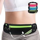 Slim Running Belt Fanny Pack,Waist Pack Bag for Hiking Cycling Workout,Reflective Runners Belt Jogging Pocket Belt,Travelling Money Phone Holder for Running