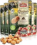 Gefen Organic Whole Peeled and Roasted Chestnuts, 5.2oz (4 Pack) | Chestnuts Peeled and Ready to Eat | Great for Cooking & Baking | Gluten Free | Kosher