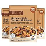 Born Simple Prepared Meals - Ready to Eat Mexican-Style Chicken Rice Bowl | 16g Protein | 11 Oz (Pack of 3)