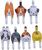 7Pcs Reusable Plastic Food Fruit Fork Picks for Kids, Cute Animals Cake Dessert Forks Mini Cartoon Puppy Dog Toothpick for Party, Bar Tools and Drinkware