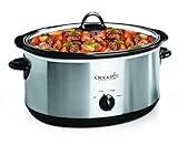 Crock-Pot 7 Quart Oval Manual Slow Cooker, Stainless Steel (SCV700-S-BR), Versatile Cookware for Large Families or Entertaining