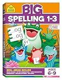 School Zone - Big Spelling Grades 1-3 Workbook - 320 Pages, Ages 6 to 9, 1st Grade, 2nd Grade, 3rd Grade, Letter Sounds, Consonants, Vowels, Puzzles, Games, and More (School Zone Big Workbook Series)