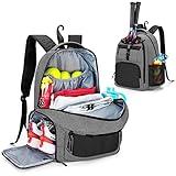 DSLEAF Tennis Bag for Men/Women to Hold 2 Rackets, Tennis Backpack with Seperate Shoe Space for Tennis Sport