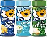 Kernel Season's Popcorn Seasoning Variety of 3, Ranch Parmesan & Garlic and White Cheddar, 2.85 Ounce (set of 3 seasonings)