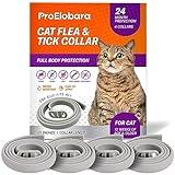 Flea and Tick Prevention Collars for Cats: Effective Pet Flea & Tick Treatment for Cats - Waterproof Adjustable Flea Tick Collars for Large & Small Cat, Outdoor Flea Tick Control for Kittens 4 Pack