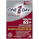 One A Day Proactive 65+, Mens & Womens Multivitamin, Supplement with Vitamin A, Vitamin C, Vitamin D, and Zinc for Immune Health Support*, Calcium, Folic Acid & more, Tablet 150 Count