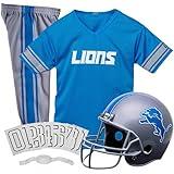 Franklin Sports Detroit Lions Kids NFL Uniform Set - Youth NFL Team Jersey, Helmet, Pants + Apparel Costume - Official Gear -Youth Small