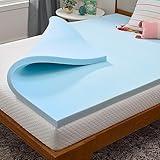 LINENSPA Memory Foam Mattress Topper - 2 Inch Gel Infused Memory Foam - Plush Feel - Cooling and Pressure Relieving - CertiPUR Certified - Dorm Room Essentials - Twin XL Size