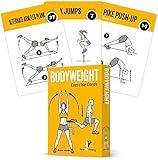 NewMe Fitness Bodyweight Workout Cards, Instructional Fitness Deck for Women & Men, Beginner Fitness Guide to Training Exercises at Home or Gym (Bodyweight, Vol 1)