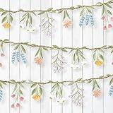 Cheerland Flower Banner Wildflower Garland for Enchanted Garden Party Woodland Theme Picnic Wedding Baby Shower Birthday Onederland Tea Party Supplies Girl Party Decorations