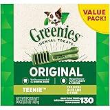 Greenies Original Teenie Natural Dental Care Dog Treats, 36 oz. Pack (130 Treats)