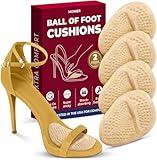 Ball of Foot Cushions for Women | Metatarsal Pads, High Heel Comfort Pads for Ball of Feet, Shoe Cushions, Toe Pads for Heels, Shoe Pads Inserts | One Size Fits All (2 Pairs)