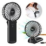 Psecici Handheld Fan, Mini Portable Fan with lanyard，4 Speeds Level Personal Fan, 180 Degree Foldable Desk Fan for Travel Outdoor Office Household