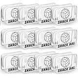Yeyeplum 12 Pcs Volleyball Snack Bags for Team Gifts Goodie Snack Treat Candy Pouch Bags Clear PVC Waterproof with Zipper Party Favors for Team Ground Birthday Gifts Sport Supplies