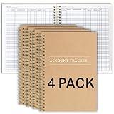 4 Pack Accounting Ledger Books for Home Budget Tracking, Business Bookkeeping - Home Expense Tracking Notebook - Expense Ledger for Small Business Bookkeeping - Bookkeeping Book (100 Pages 4 Pack)