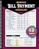 Monthly Bill Payment Checklist: Bill Tracker Notebook, The 4-Year Guide for Families & Money Managers, 960 Billing Records Included!