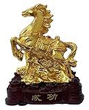 Betterdecor Gold Color Feng Shui 12 Chinese Zodiac Animal Statue Figurine Home Office Decoration and Gift for New Year Holidays and Birthday (Zodiac Horse)