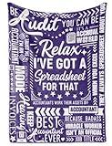 Huglanket Accountant Gifts, Accountant Accounting Blanket for Accounting, Women, Auditor, Coworkers, Purple Throw Blanket 50x65 Inche - Be Audit You Can Be