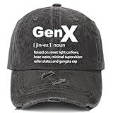 Vintage Gen X Hat for Men Trendy Washed Distressed Baseball Cap Next Day Delivery
