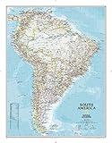 National Geographic South America Wall Map - Classic - Laminated (23.5 x 30.25 in) (National Geographic Reference Map)