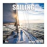 RED EMBER Sailing 2025 Wall Calendar 12 Month | 12" x 24" Open | Thick & Sturdy Paper | Giftable | Calendar 2025