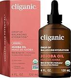 Cliganic Organic Jojoba Oil, 100% Pure (4oz) | Moisturizing Oil for Face, Hair, Skin & Nails | Natural Cold Pressed Hexane Free | Base Carrier Oil (Packaging May Vary)