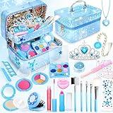 INNOCHEER Kids Makeup Kit for Girl Toys, Frozen Toys for Girls Makeup Kit, Washable Make Up for Kids Double Layer, Frozen Makeup for Little Girls, Gifts Toys for 3 4 5 6 7 8 9 10 11 12+ Year Old Girls