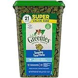 Greenies Feline Dental Cat Treats, Tempting Tuna Flavor, 21 oz. Tub