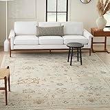 Nourison Traditional Home Traditional Beige 7'10" x 10'1" Area -Rug, Easy -Cleaning, Non Shedding, Bed Room, Living Room, Dining Room, Kitchen (8x10)