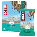 CLIF BAR - Cool Mint Chocolate with Caffeine - Made with Organic Oats - 10g Protein - Non-GMO - Plant Based - Energy Bars - 2.4 oz. (10 Pack)