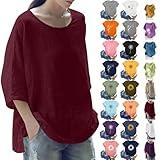 ChicCrate Sexy Tops For Women My Spring Going Out Country Concert Outfits Womens T Shirts Amazon Warehouse Sale Clearance Summer Dressy Outlet Store Graphic Sweatshirts Boho Deals(A-Wine,5X-Large)