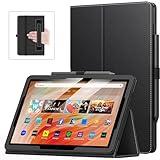 MoKo Case Fits All-New Amazon Kindle Fire HD 10 & 10 Plus Tablet (13th/11th Generation, 2023/2021 Release) 10.1" - Slim Folding Stand Cover with Auto Wake/Sleep, Black