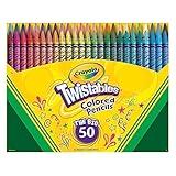 Crayola Twistables Colored Pencil Set (50ct), No Sharpen Colored Pencils For Kids Coloring Books, Drawing & Sketching Supplies, Travel Essential, 4+