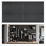 Lknnxs 4Pack Peg Board 24" x 12", Metal Pegboard for Tools, Black Garage Storage Wall Panel, Heavy Duty Wall Organizer for Walls Home, Workshop, Office, Kitchen, Craft Supplies