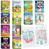 BenLouis 24 Pcs Christian Mini Coloring Books Kids Bible Verse Religious Party Favors Small Activity Books Bulk for Kids Operation Christmas Child Sunday School Goodie Bags Stuffers Gifts Travel