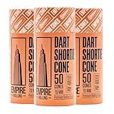 Empire Rolling - Pack of 3 - Premium Ultra Smooth (Dart) Pre-Rolled Unbleached Fibers Cones – Organic, Natural, 1.25" 1 1/4 Size, Perfect for Fine Blends | Top Rated in King Size Rolling Papers