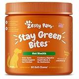 Zesty Paws Stay Green Bites for Dogs - Grass Burn Soft Chews for Lawn Spots Caused by Dog Urine - with Cranberry for Urinary Tract & Bladder - Beef - 90 Count