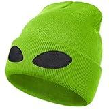 MixYoke Funny Alien Beanie Hat - Black Beanies Cool Graphic Beanies Knit Winter Hats Warm Soft Stretchy Daily Cap