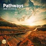 2025 Pathways Monthly Wall Calendar by Bright Day, 12 x 12 Inch Beautiful Landscape Photography Gift