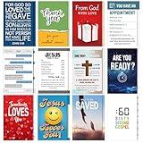 Motiskyy 240 Pcs Gospel Tract Card 12 Styles Plan of Salvation Card Pocket Holy Postcard Christian Inspirational Bible Verse Bookmark for Christian Gift Women Men Ministering Tool(Classic)