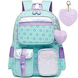 Meetbelify Aesthetic Backpack for Elementary to Teen Girls, Cute Bookbag for Kids 8-10